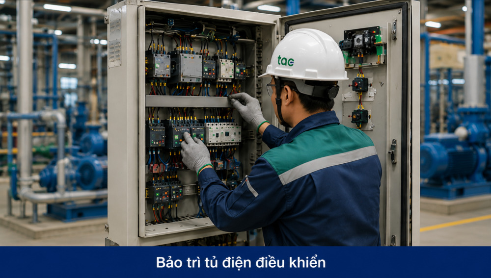 Dịch vụ bảo trì nhà máy Quảng Ngãi Bảo trì tủ điện điều khiển