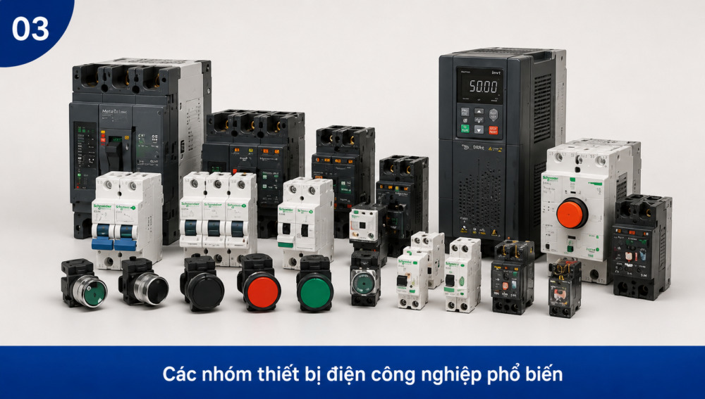Thiết bị điện công nghiệp thiết bị điện công nghiệp phổ biến